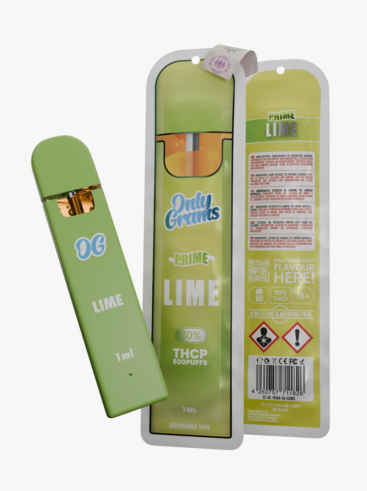 OnlyGrams Lime THCP 30% Vape
